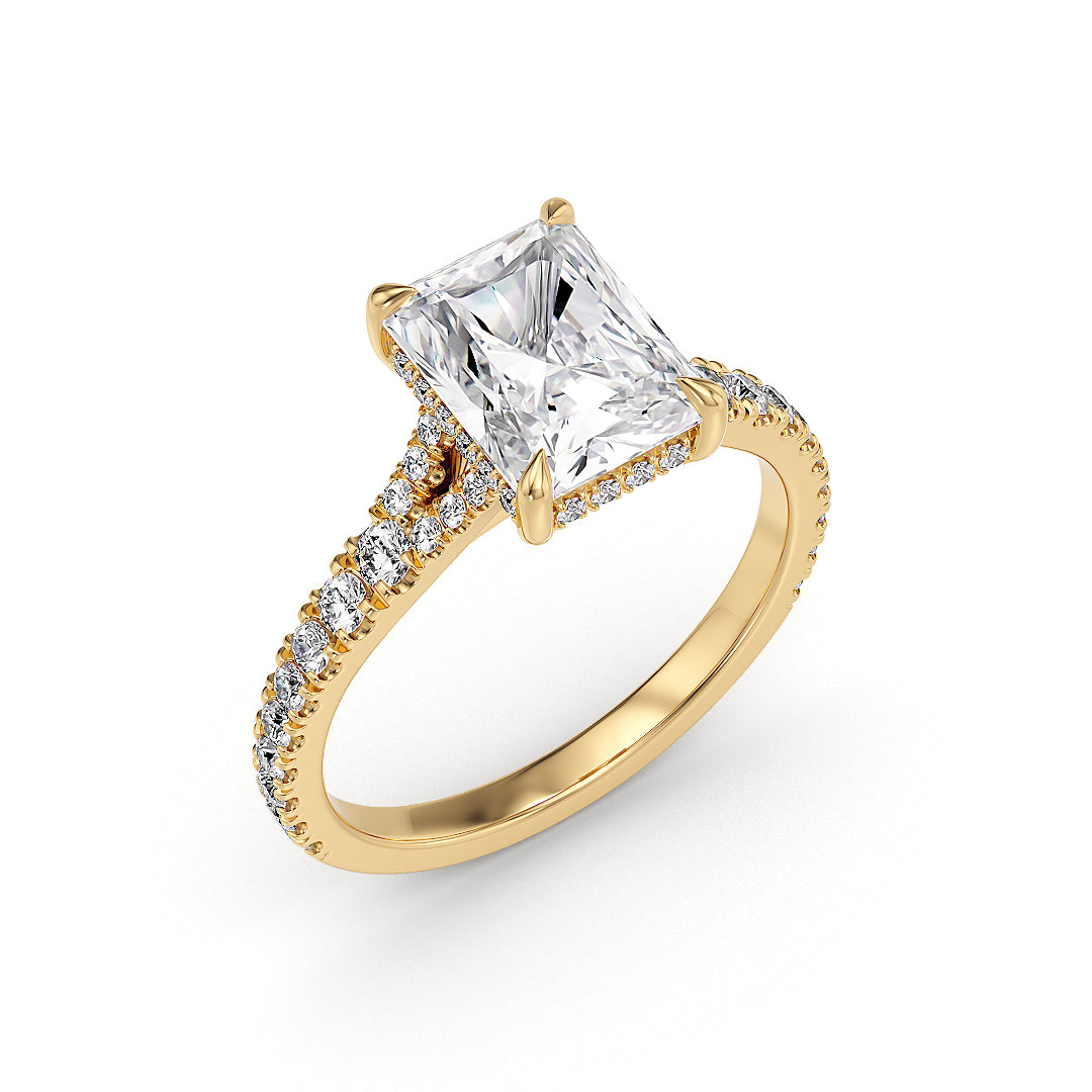 Eleonore Verlobungsring in Gelbgold von Stellini Diamonds mit 2,55 Karat Labordiamant und IGI-Zertifikat.