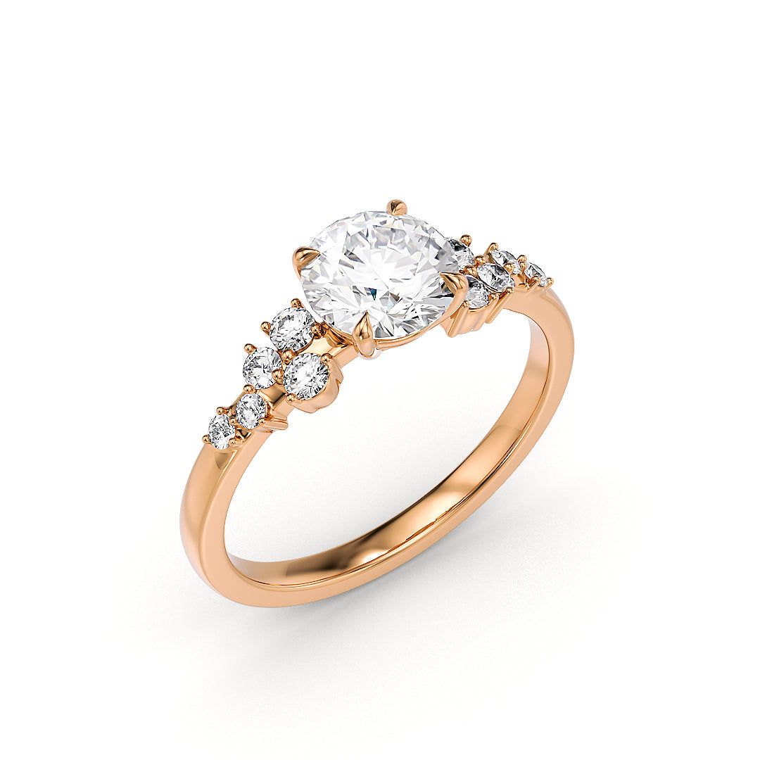 Stellini Diamonds Cinderella Verlobungsring in Roségold mit 1,25 Karat Labordiamant und IGI-Zertifikat.