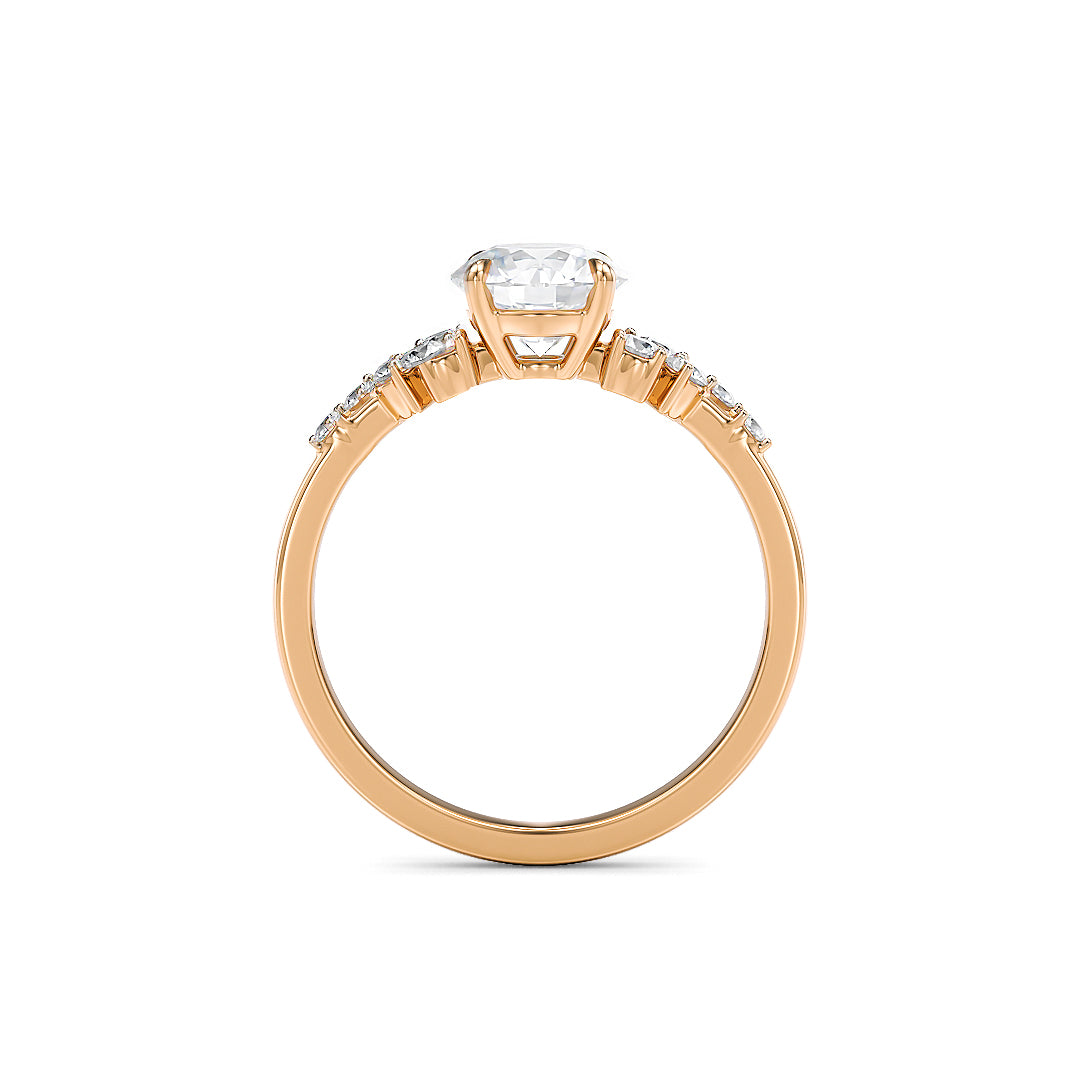 Cinderella Verlobungsring in Roségold von Stellini Diamonds mit 1,25 Karat Labordiamant und IGI-Zertifikat.
