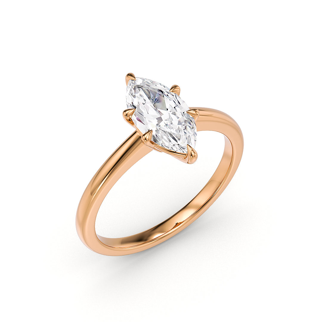Gianna Verlobungsring aus Roségold mit 1,00 Karat Labordiamant, von Stellini Diamonds, mit IGI-Zertifikat.