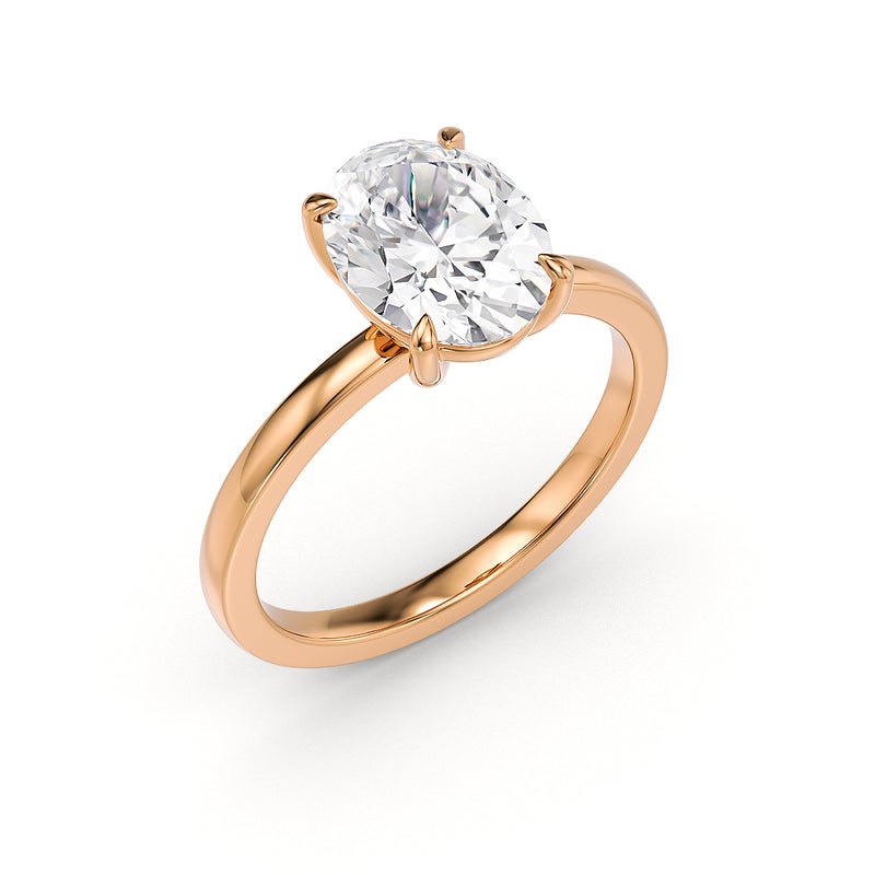 Stellini Diamonds Sofía Verlobungsring in Roségold mit 1 Karat Labordiamant und IGI-Zertifikat, eleganter Ring im Bild.