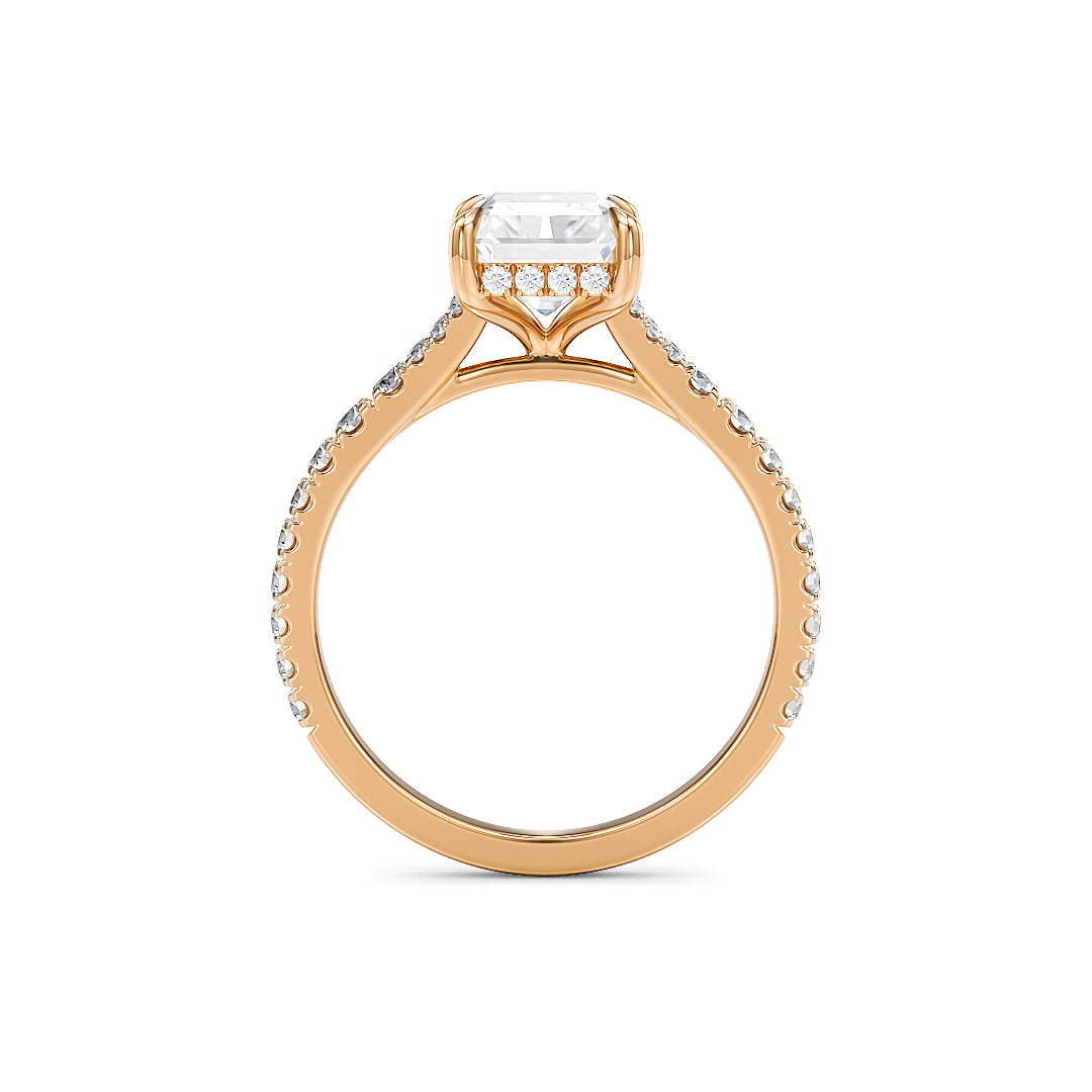 Eleonore Verlobungsring aus Roségold von Stellini Diamonds mit 2,55 Karat Labordiamant und IGI-Zertifikat, elegante Schmuckkreation