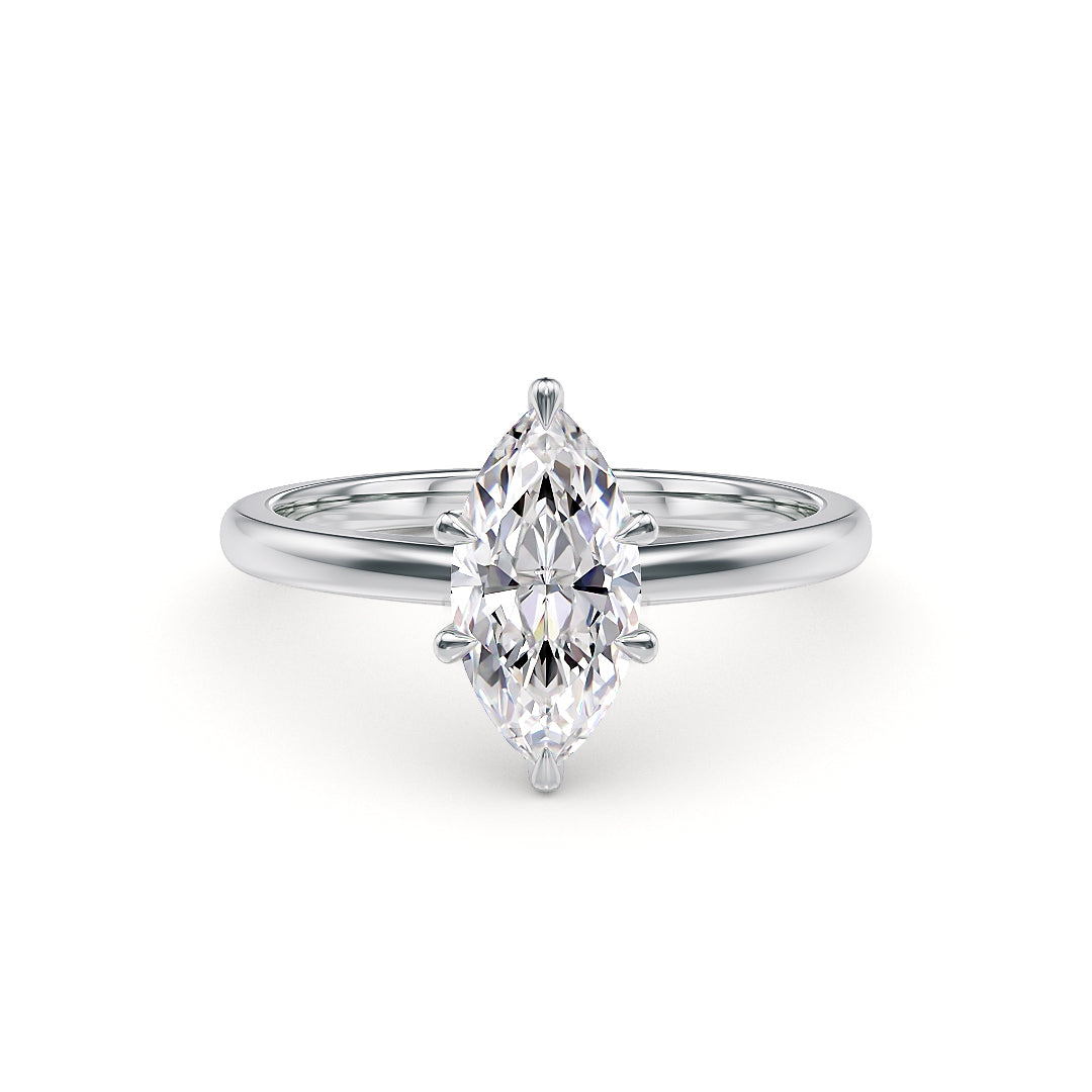 Gianna Verlobungsring aus 18k Weißgold mit 1,00 Karat Labordiamant von Stellini Diamonds, mit IGI-Zertifikat sichtbar.