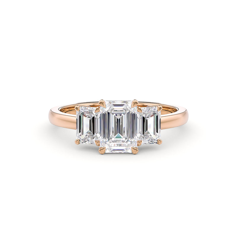 Stellini Diamonds Amore Verlobungsring aus Roségold mit 2,0 Karat Labordiamant und IGI-Zertifikat, elegante Schmuckaufnahme