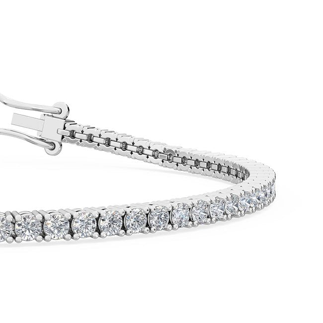 Stellini Diamonds Tennisarmband 2,7 mm mit 3 Karat, elegantes Armband aus funkelnden Diamanten in Silberoptik.
