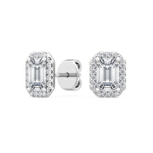 Stellini Diamonds Hallo Emerald Ohrringe mit grünen Smaragd-Steinen und funkelnden Diamanten, elegante Damenohrschmuck.