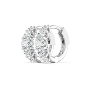 Oval diamant-Ohrringe in Weißgold von Stellini Diamonds, elegante kreisförmige Huggie-Ohrringe mit Diamantenbesatz