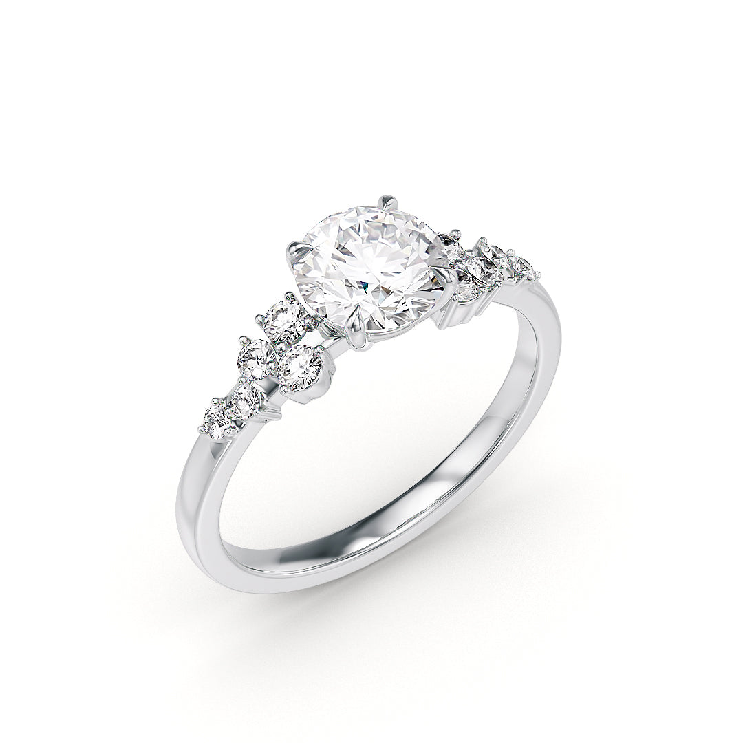 Stellini Diamonds Cinderella Verlobungsring aus Weißgold mit Labordiamant 1,25 Karat und IGI-Zertifikat.