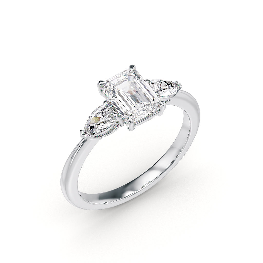 Elisa Verlobungsring aus Platin mit Labordiamant, 2,22 Karat, von Stellini Diamonds mit IGI-Zertifikat, elegantes Schmuckstück.