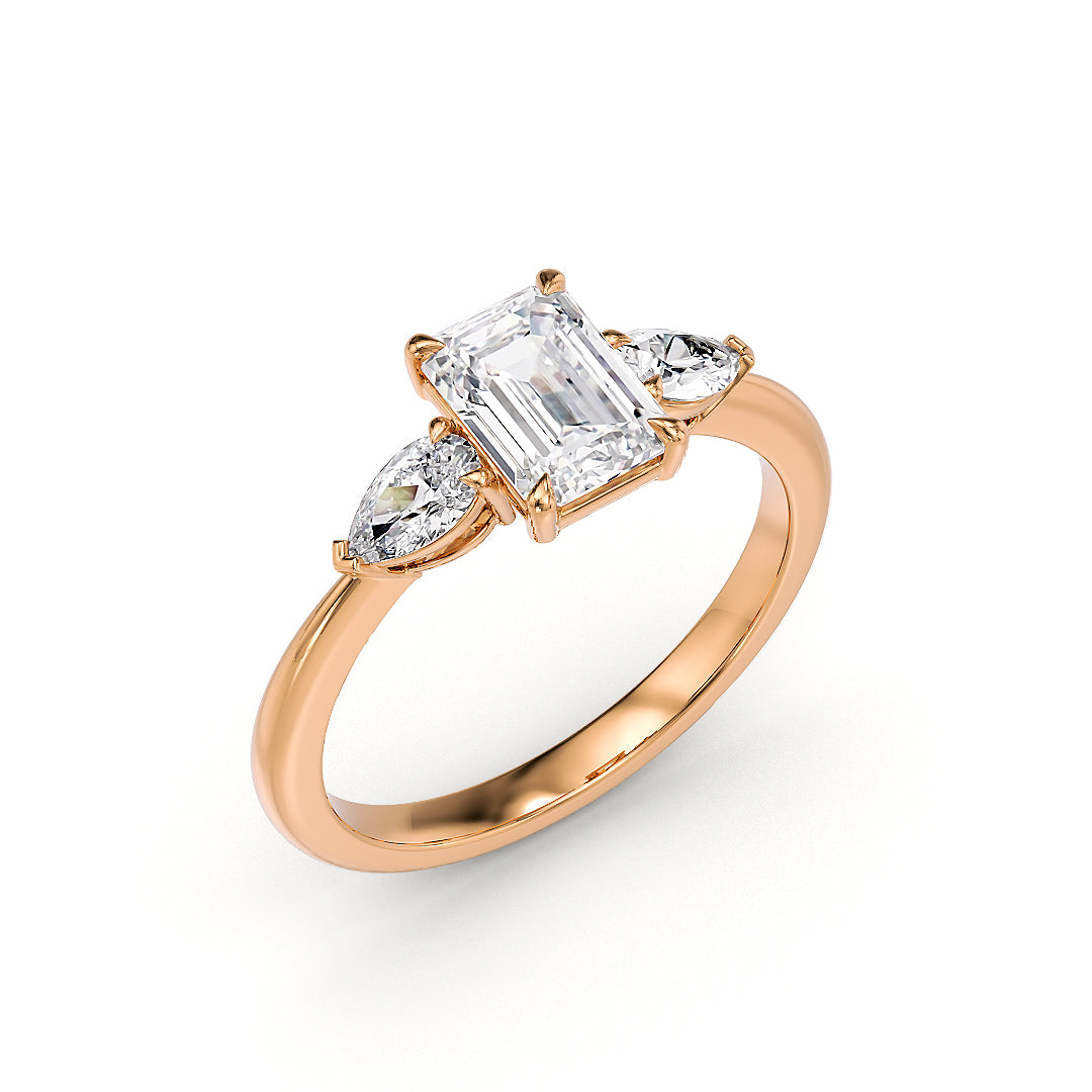 Elisa Verlobungsring aus Roségold von Stellini Diamonds mit Labordiamant und IGI-Zertifikat, funkelndes Schmuckstück.