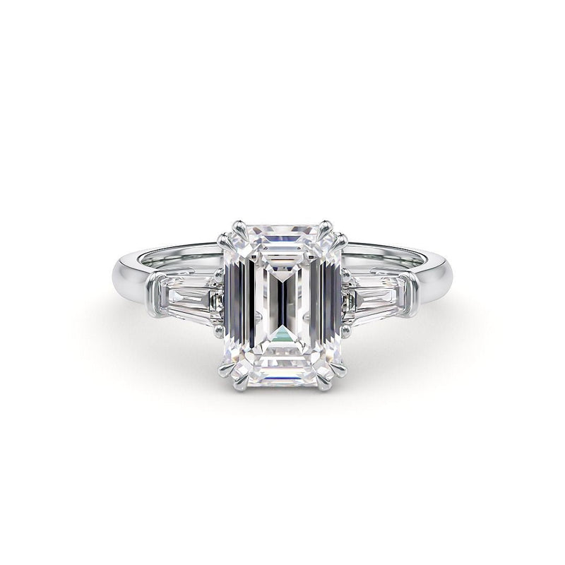 Triology Emerald Engagement Ring - Stellini Diamonds